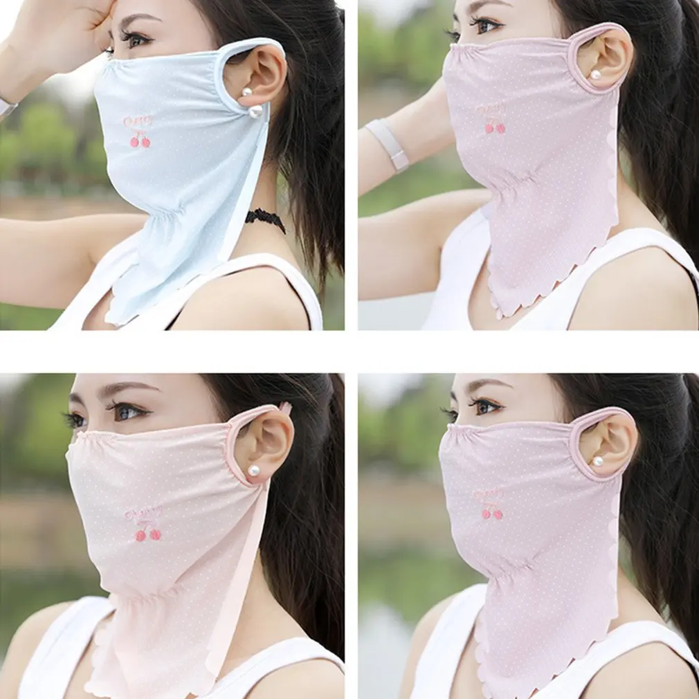 Летняя тонкая дизайнерская дышащая защитная маска для лица с фруктовой вышивкой, удобная смешная маска Auti-Dust Half Face
