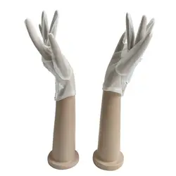 Оптовая продажа в наличии элегантные свадебные перчатки Короткие наручные Длина для свадьбы невеста дешевые аксессуары ST21