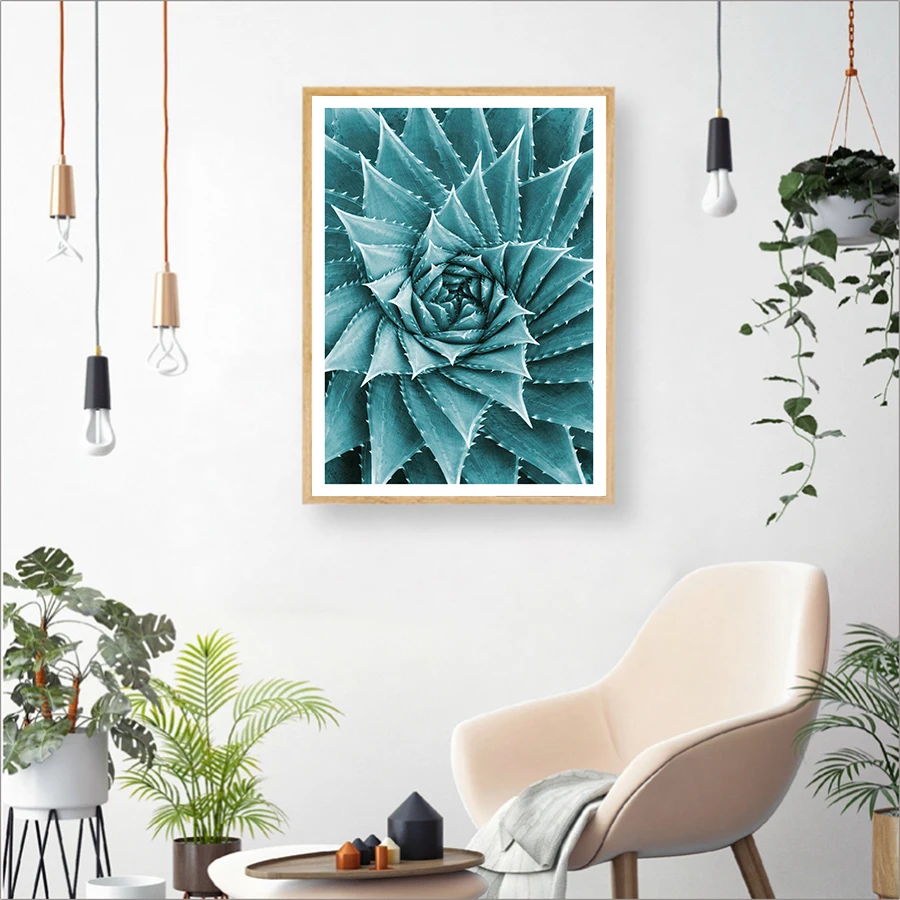 4 - Succulent Plant Aloe Art Prints Nordic Green Style Painting Wall Picture Printable Cactus Wall Art Posters for Living Room Decor