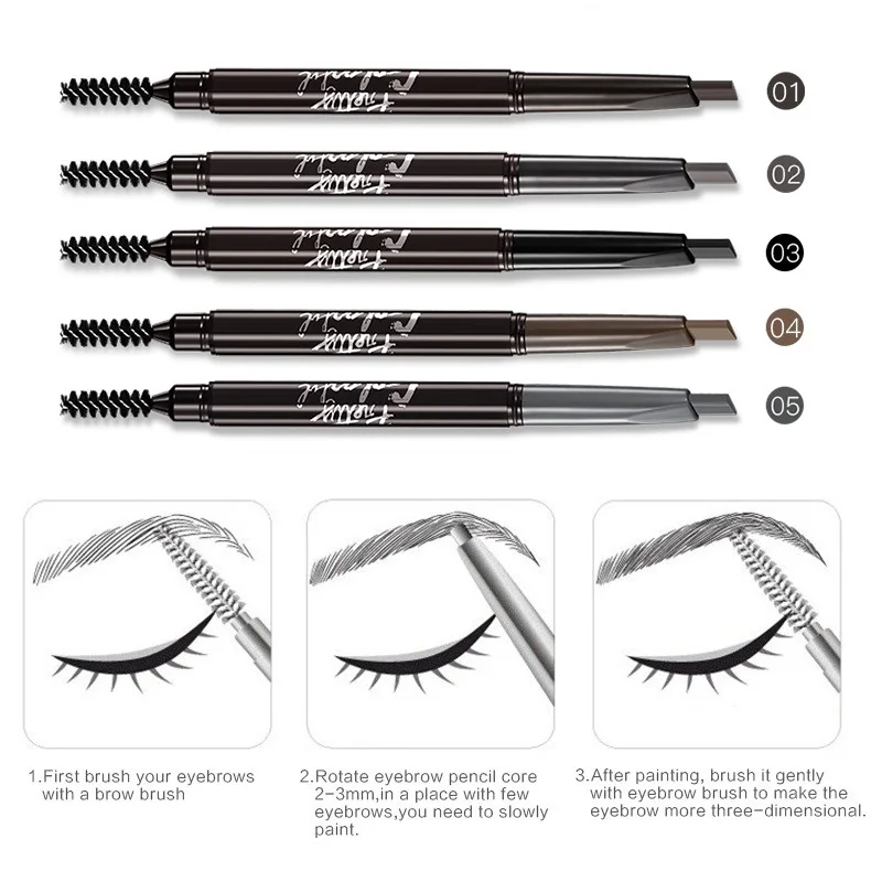 1PC Eyebrow Pencil Waterproof Automatic Eyebrow Pen Long-lasting Makeup Beauty Tools 5 Color Eye Brow