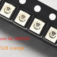 100 шт. оранжевый/янтарный 1210 3528 SMD SMT мощность Топ PLCC-2 ультра яркий светодиодный