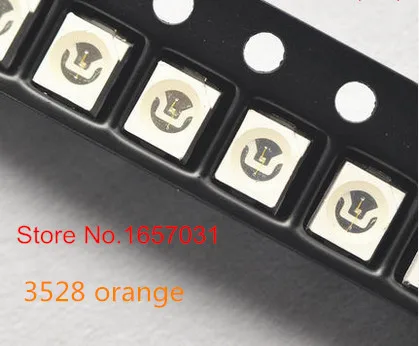 

100pcs Orange/Amber 1210 3528 SMD SMT POWER TOP PLCC-2 Ultra Bright LED New