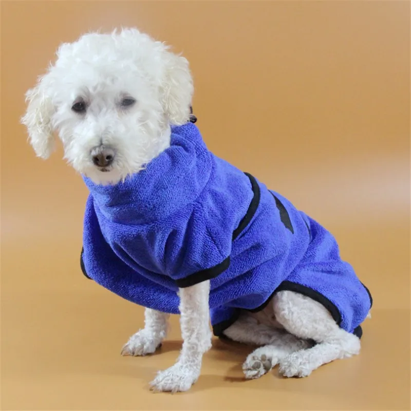 High Quality Pet dog cat bath robe towel puppy big dog batch robein