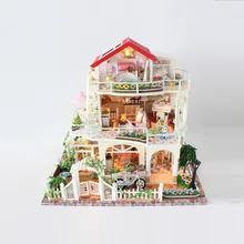 Кукольный домик Миниатюрная модель Everlasting домашняя мебель Королева Деревянная креативная ручная работа кукольный домик подарки милые блоки принцессы