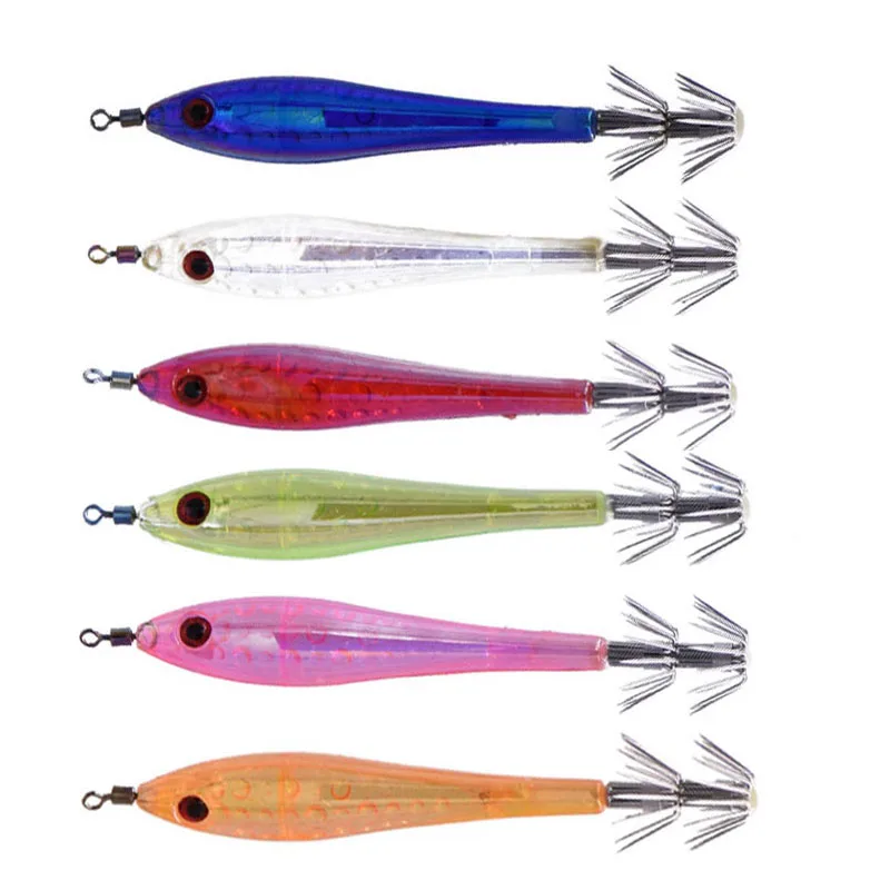 

1Pcs/lot Squid Hook Fishing Lures Jig 9.5cm /6g Luminous Vivid Lifelike Simulation Fishing Tackle Squid Jig Lures