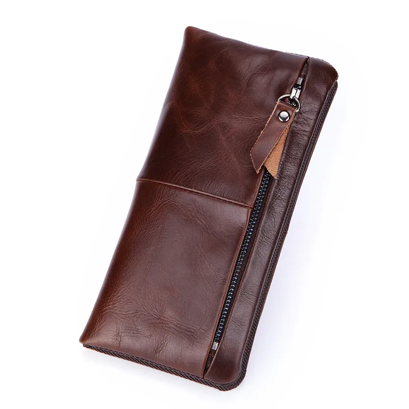 

Men Wallet Clutch Genuine Leather Brand Cowhide Wallet Male Organizer Coin Purse for Credit Card Holder Clutch Male bags