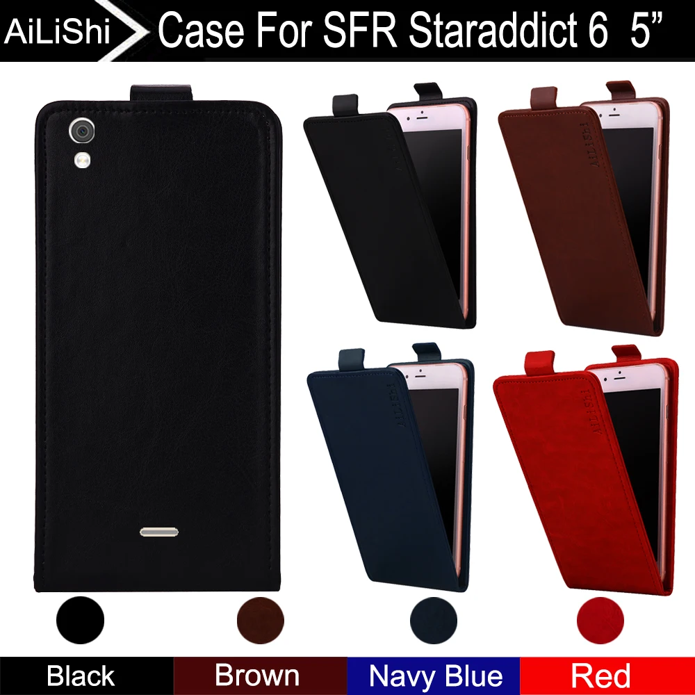 

AiLiShi For SFR Staraddict 6 5" Case Up And Down Vertical Phone Flip Leather Case Phone Accessories 4 Colors Tracking !