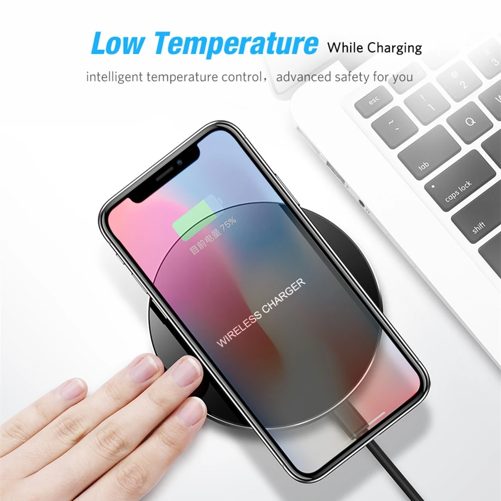 Беспроводное зарядное устройство для iPhone 11 XS XR X 8 Airpods Pro Qi Samsung S20 S10 S9 S8 Note 10 9