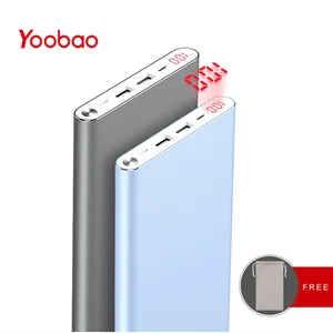 Yoobao A2 повербанк 20000mAh внешний аккумулятор с двойнымм портами выхода/входа литий-полимерный повер банк 14,5мм ультратонкая портативная зарядка с с цифровым индикатором - изображение