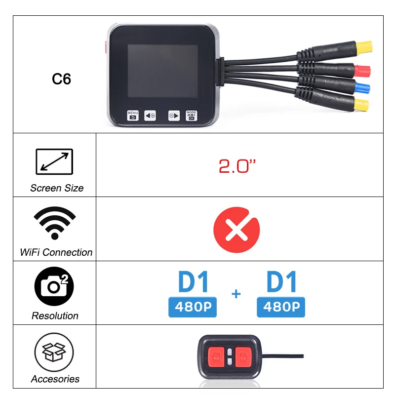 SYS VSYS C6 двойная экшн-камера на мотоциклетный шлем рекордер DVR передний и задний вид водонепроницаемый мотоцикл видеорегистратор Черный корпус ночного видения - Название цвета: C6 add Remote