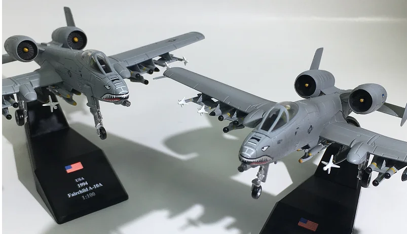 1:100 Амер сплав моделирование Танк бомбардировщик A10 США 1994 Fairchild A-10A молния истребитель атака модель