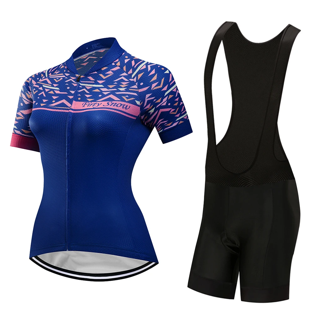

Women's Summer Mountain Bike Clothing Sets Racing Bike Clothes Kits Male Road Bicycle Jersey Gel Pad Bib Shorts Suits Wear Dress