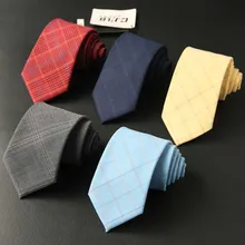 Мужской галстук, пушистый галстук, теплый галстук в клетку, галстук в итальянском стиле, галстук из хлопка 7,5 см, галстук в полоску, аксессуары для одежды