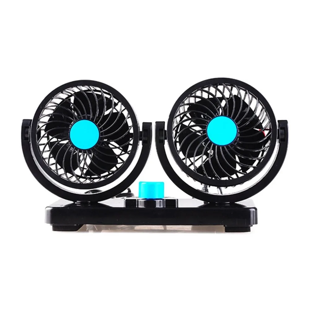 

12V Car Electric Fan Air Conditioner Low Noise Summer 360 Degree Rotating Fans Air Cooling Mini Automobile Parts