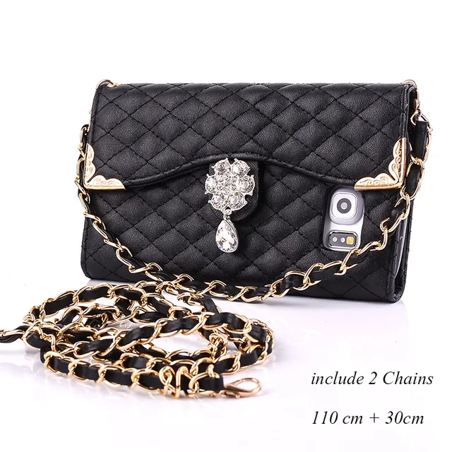 2 Chains Handbag Case For Iphone X 10 8 7 Plus 6s 5s Se Wallet Flip 2 Chains Handbag Case For Iphone X 10 8 7 Plus 6s 5s Se Wallet Flip