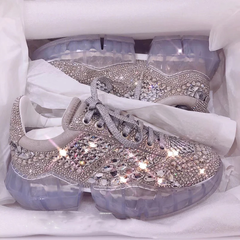 ladies glitter plimsolls