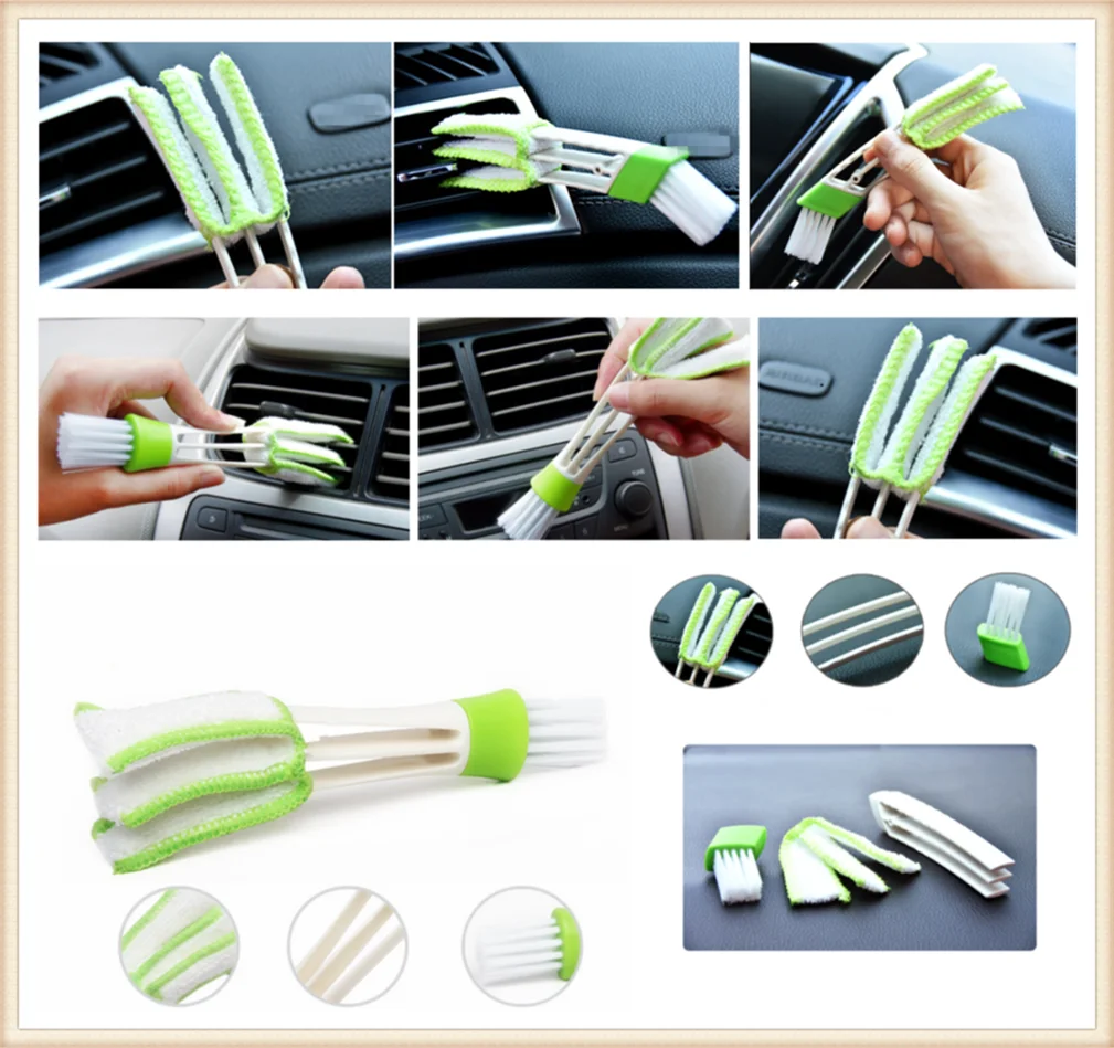 2PCS Car Air Conditioner Vent Outlet Cleaning Brush SLIT Cleaner Duster for Toyota Yaris Tundra Tacoma RAV4 Corolla Aygo | Автомобили и