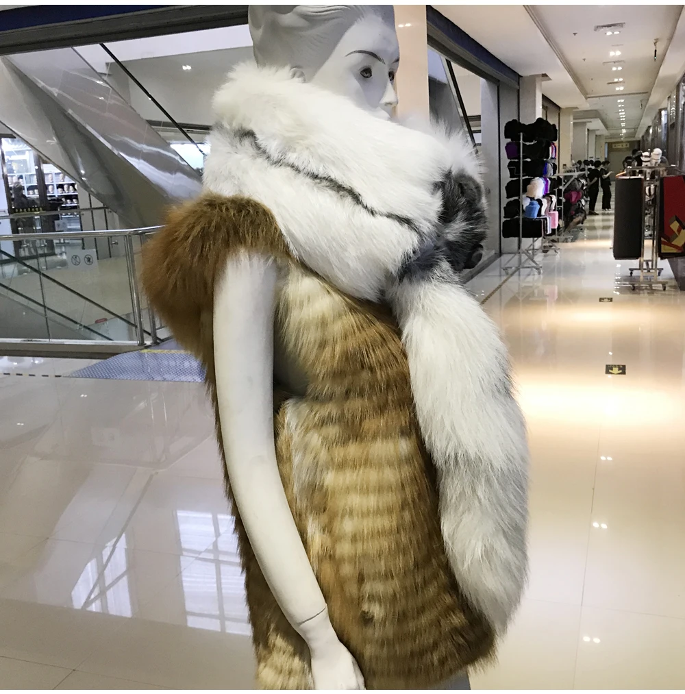 Горячий настоящий Лисий мех женские зимние шарфы натуральный Лисий меховой для шеи согревающий воротник утепленный элегантный русский модный элегантный женский шарф