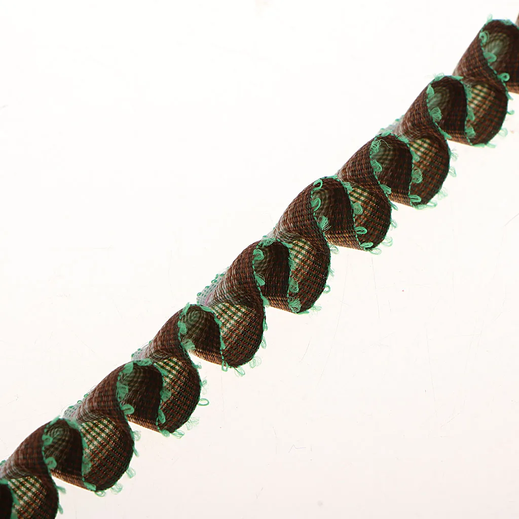 2 Yards Pleated Lace Ribbon 9mm for Sewing Craft Dress Garments Ornaments –Ripples Edge Webbing Strap Bag Hats Decoration DIY