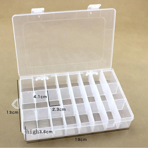 12/24 пластиковая коробка для хранения Коробка для ювелирных изделий с алмазами вышивка ручной работы из бисера инструмент для хранения таблеток - Цвет: 24 grid
