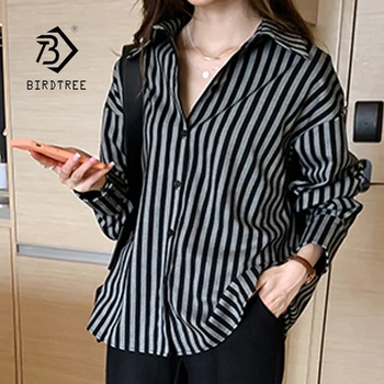 

2019 New Arrival Women's Striped Retro Blouse Batwing Sleeve Elegant Plus Size 3XL Fashion Loose Shirt Feminina Blusa T93306F