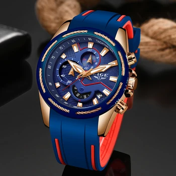 

LIGE Fashion Mens Watches Top Brand Luxury Multi-function dial Sports Watch Men Date Waterproof Quartz Clock Relogio Masculino