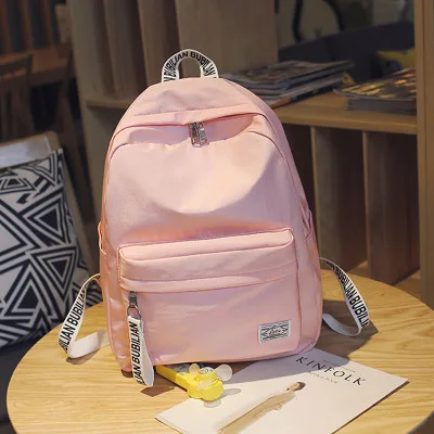 Школьный женский студенческий школьный рюкзак корейский студенческий рюкзак свежий Мори девушка простой дорожный Рюкзак mochila - Цвет: Розовый