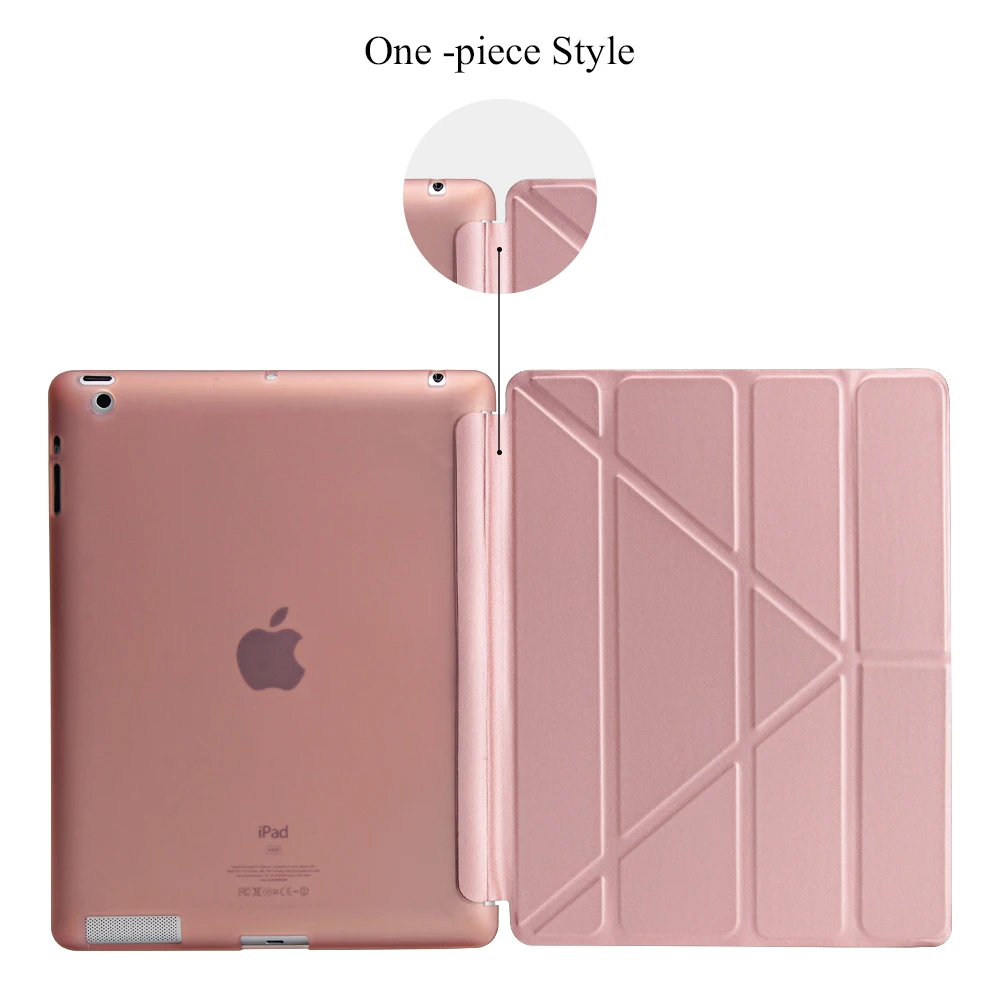 Официальный чехол для Apple ipad 4 3 2 зеркальный кожаный + мягкий умный из ТПУ с
