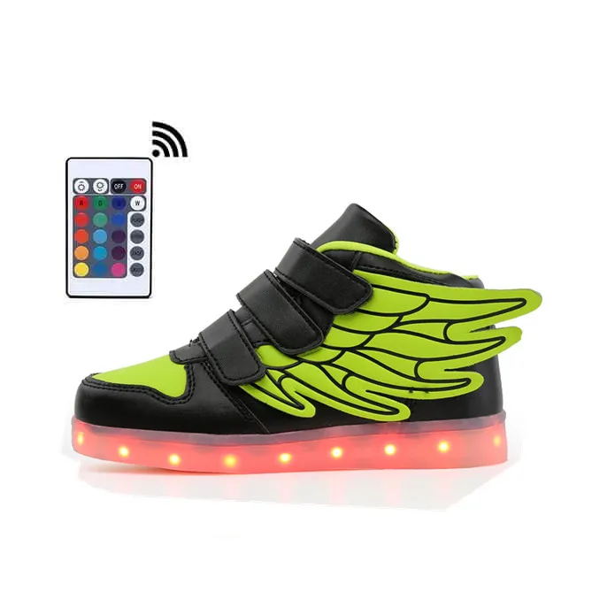 

2019 Wing kids light up shoes with Remote Controller for children boy&girl luminous sneakers Glowing
