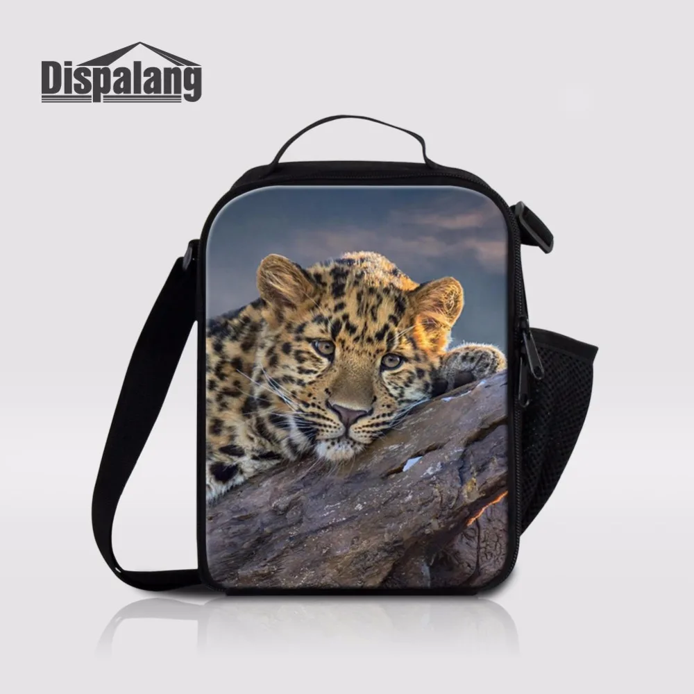 PERSONALISED TIGER FACE JUNGLE PRINT KIDS SCHOOL INSULATED LUNCHBAG LUNCH PACK