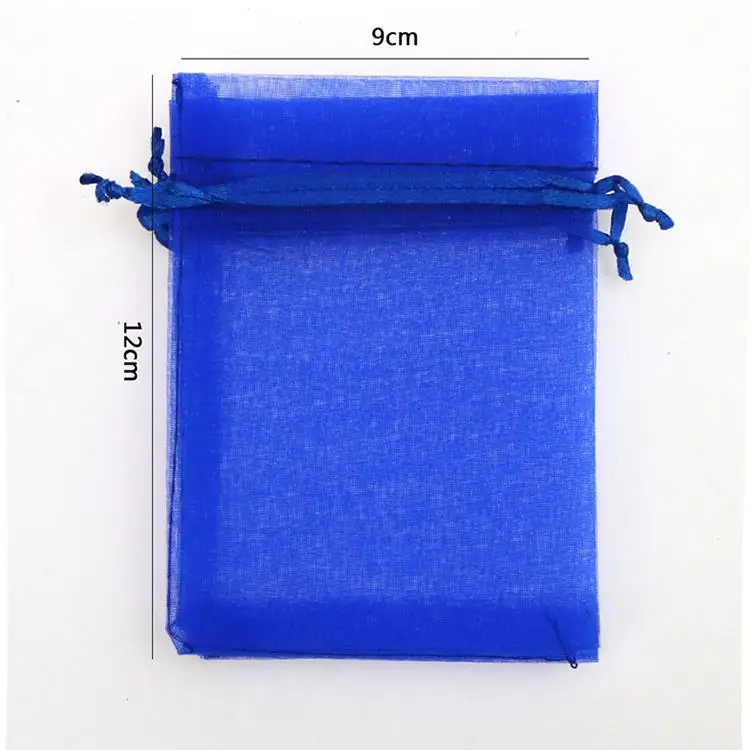Dark Blue Royal Color Organza Jewelry Gift Bags Dark Blue Royal Color Organza Jewelry Gift Bags Pouches Coffee Beans Sack Customed Logo 9x12cm 500pcs Lot In Packaging