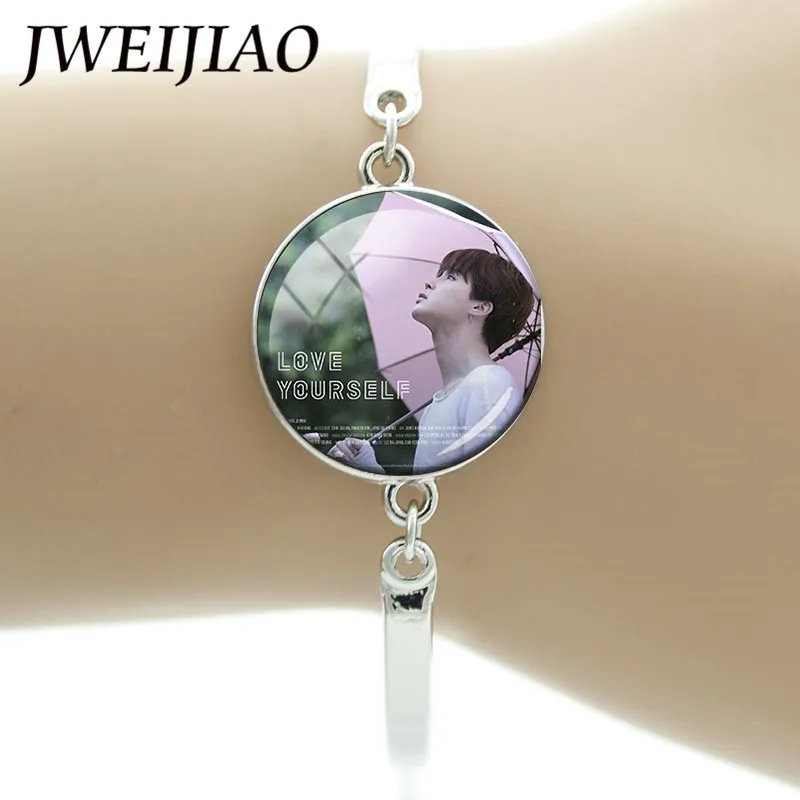 

JWEIJIAO Pop Singer BTS Bangtan Boys New Logo Album Yourself Chain Bracelet For Trendy Men Woman BTS Fans Gift BTS46
