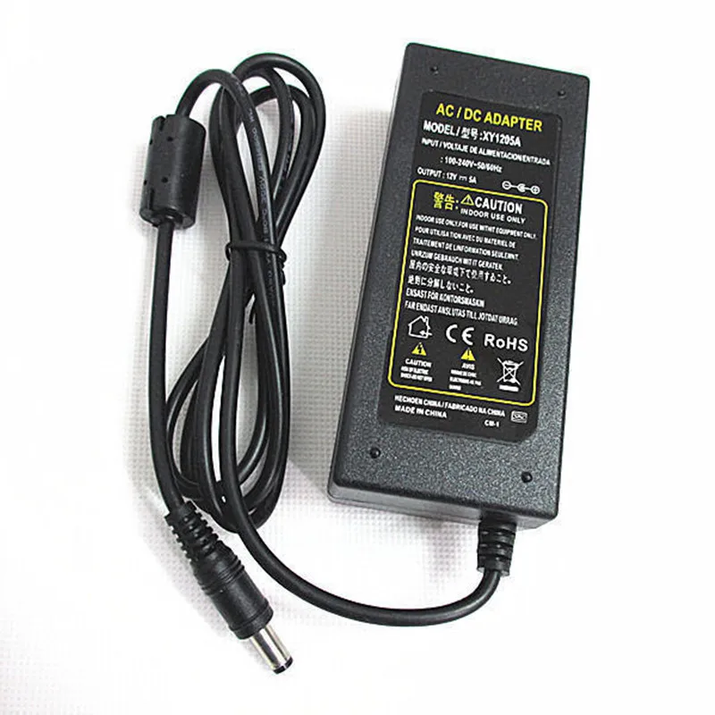 Весь DC 12V 5A 60w для ws2811 5050 3014 3528 2835 6830 5630 Светодиодная лента Импульсный блок питания