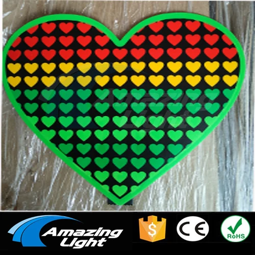 Футболка со светодиодной панелью Lovers Heart Sound Active Flash El светящаяся панель с