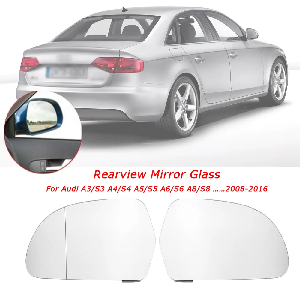 Right Side White Rearview Mirror Glass Heated for Audi A3 A4 A5 A6 A8 Q3 Skoda