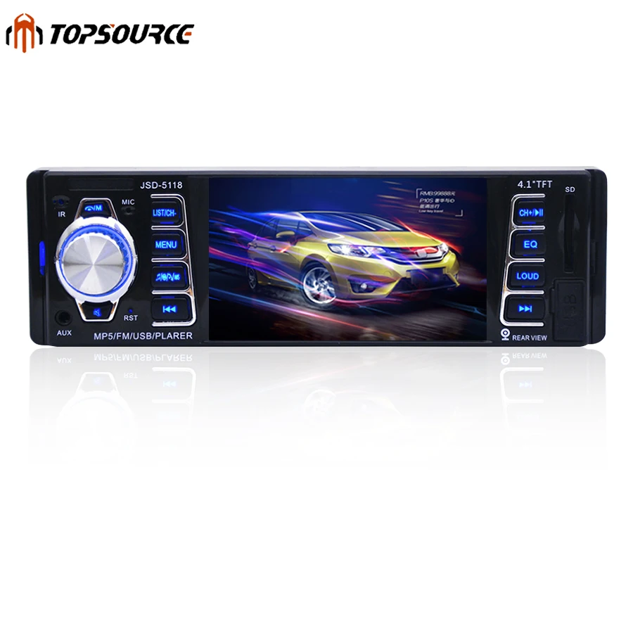

TOPSOURCE 4.1 inch Autoradio Digitale Audio Stereo Mp4-speler met Achteruitrijcamera MICROFOON voor Handsfree Call USB
