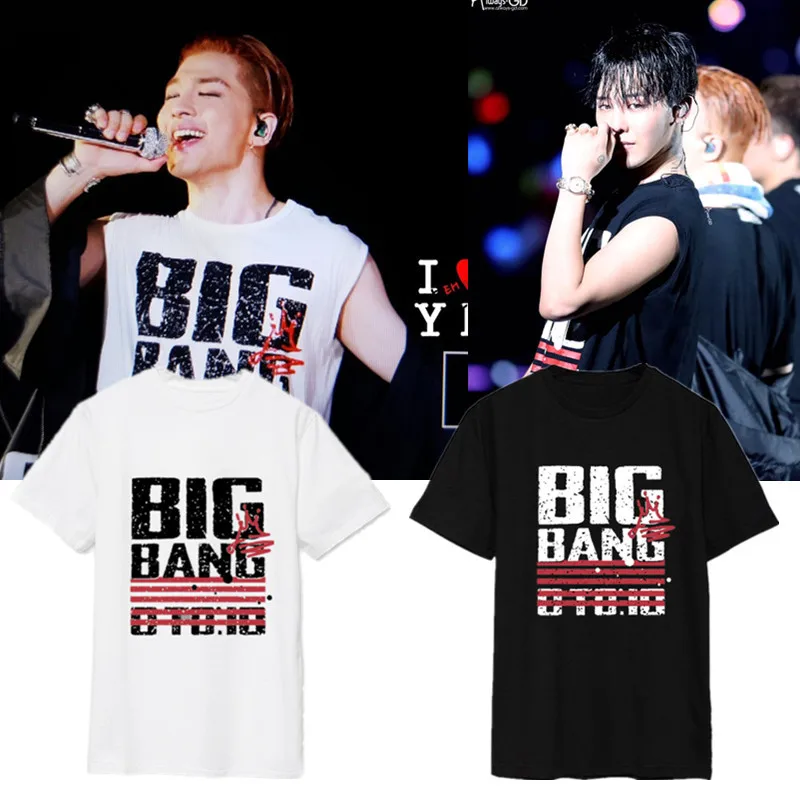 Kpop Right Zhi-длинная футболка с Короткими Рукавами BIGBANG k-pop GD Женская Летняя одежда k pop