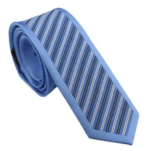 Галстуки coahella светло-голубой галстук с черно-белой полосой Окаймленный дизайн шейный платок из микрофибры обтягивающий галстук 6 см