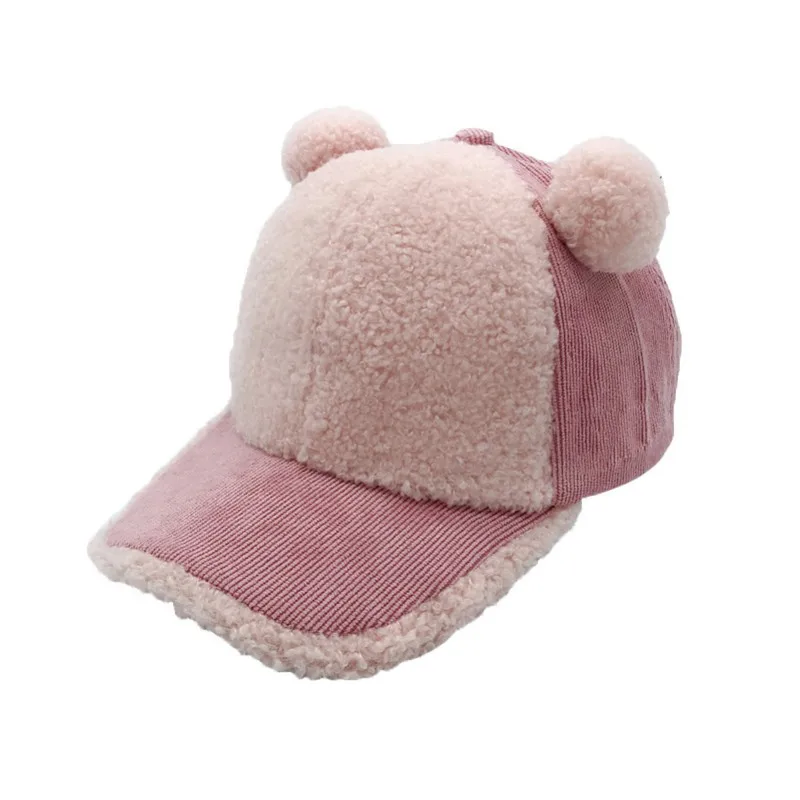 Baby Baseball Cap Newborn Velvet Hat Fashionable Kids Hats Children