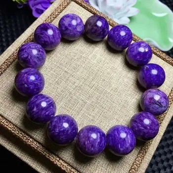 

Natural Purple Charoite Gemstone Beads Bracelet 16.5-15mm AAAA Free Shipping