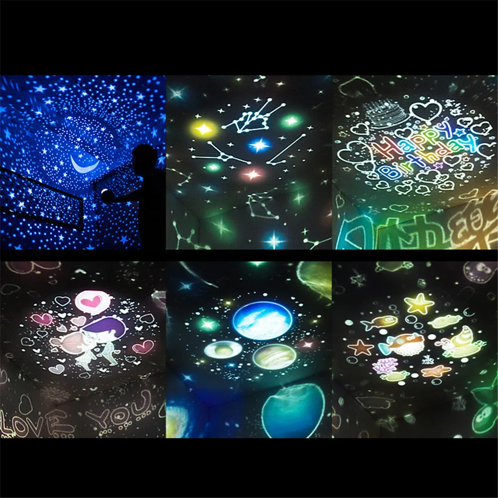 Рыба приносящая удачу Звездное небо Проектор светодиодный ночник дистанционное управление вращающийся светодиодный ночник для спальни Новинка свет для детей