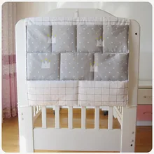 Letto Attaccatura del Sacchetto di Immagazzinaggio Del Bambino Culla Letto di Marca Del Bambino Del Cotone Culla Organizer 50*60 centimetri Giocattolo Pannolino Tasca per culla Set di Biancheria Da Letto