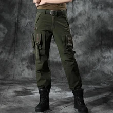 Новые модные осенне-летние армейские зеленые джинсовые камуфляжные брюки, свободные джинсы, мешковатые брюки-карго для женщин и девушек