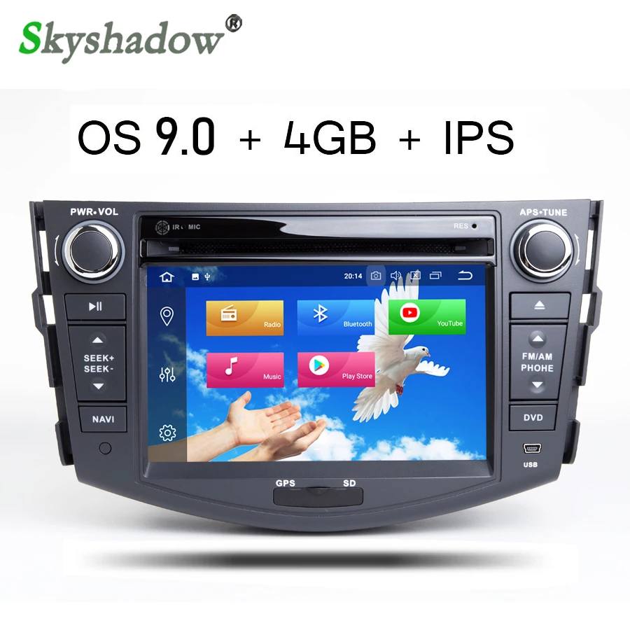 Best DSP IPS Android 9.0 Octa Core 4GB + 64GB Car DVD Player GPS WIFI Bluetooth 4.2 camera RDS Radio For Toyota RAV4 RAV 4 2006 -2012 0