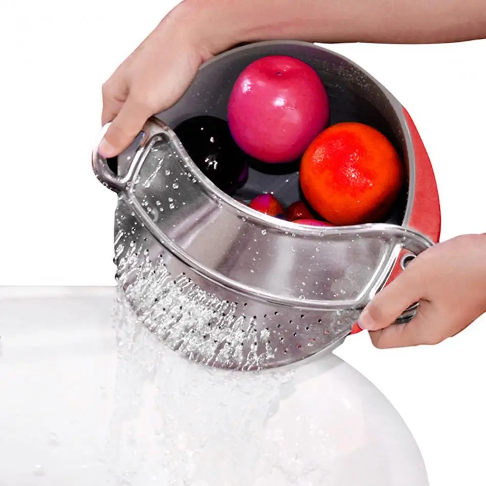 New Kitchen Accessories Cleaning Fruit Vegetable Wash Stainless Pot