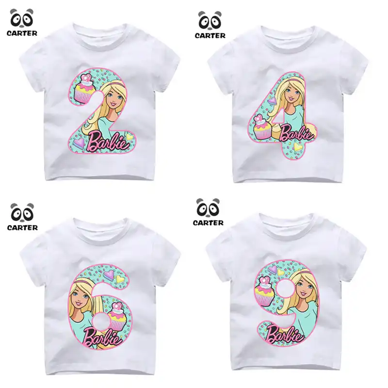 Happy Birthday Princess Number 1 9th Print T Shirts For Gir