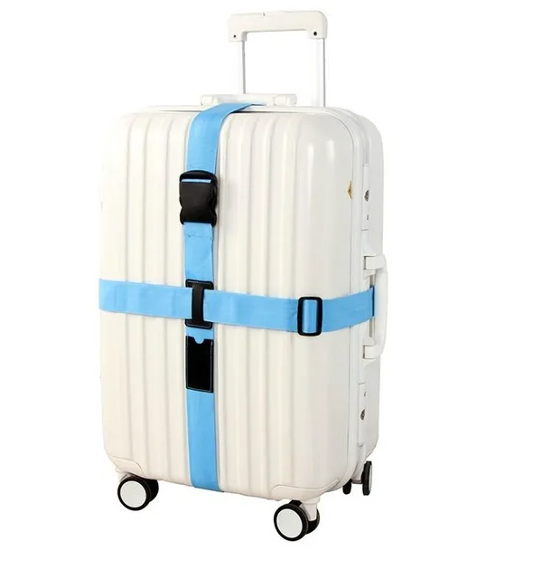 Дорожный чемодан, ремень безопасности, высокое качество, тележки, перекрещивающиеся, багажные ремни, для аэропорта, транспорт, необходимые аксессуары для путешествий - Цвет: Синий