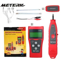 Многофункциональный ЖК-тестер сетевого кабеля Высокоточный Линейный искатель коаксиальный кабель тестер RJ11 RJ45 длина провода Finder с 1 дистанционным адаптером