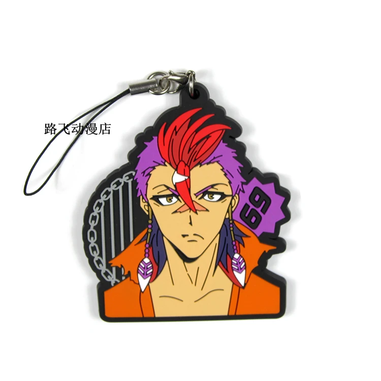 Резиновый брелок Detentionhouse Nanbaka Nico/Rock/Jyugo/Uno для мобильного телефона школьная сумка