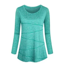 Для женщин-Футболка с рукавами простой и щедрый пуловер с круглым вырезом тонкий женский футболка